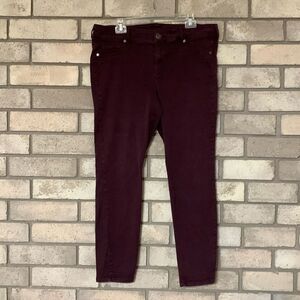 Maurices Burgundy Skinny Pants